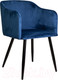 Миниатюра изображения товара Стул AksHome Orly (синий велюр HLR64/черный)