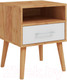 Миниатюра изображения товара Прикроватная тумба ФорестДекоГрупп Сканди / ГН 028-12 (дуб крафт/белый)