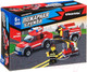 Миниатюра изображения товара Конструктор Bondibon Пожарная служба. Машина с прицепом / ВВ3660