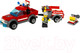 Миниатюра изображения товара Конструктор Bondibon Пожарная служба. Машина с прицепом / ВВ3660