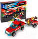 Миниатюра изображения товара Конструктор Bondibon Пожарная служба. Машина с прицепом / ВВ3660