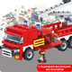 Миниатюра изображения товара Конструктор Bondibon Пожарная служба. Вертолет, машина / ВВ4050