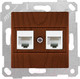 Миниатюра изображения товара Розетка Mutlusan Rita 2200 138 0157 (орех)