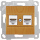Миниатюра изображения товара Розетка Mutlusan Rita 2200 141 0158 (дуб)