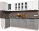 Миниатюра изображения товара Кухонный гарнитур Интерлиния Мила Пластик 1.2x2.9 (мрамор/белый глянец/кастилло темный)