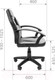 Миниатюра изображения товара Кресло детское Chairman Kids 110 (экопремиум, черный/голубой)