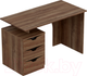 Миниатюра изображения товара Письменный стол Мебельград Соренто (дуб стирлинг/кофе структурный матовый)