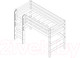 Миниатюра изображения товара Кровать-чердак детская Мебельград Соня вариант 5 (массив сосны белый)