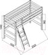 Миниатюра изображения товара Кровать-чердак детская Мебельград Соня вариант 6 (массив сосны белый)