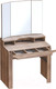 Миниатюра изображения товара Туалетный столик с зеркалом Мебельград Соренто (дуб стирлинг/кофе структурный матовый)