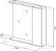 Миниатюра изображения товара Шкаф с зеркалом для ванной BelBagno Marino-SPC-800/750-1A-BL-P-L