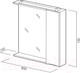 Миниатюра изображения товара Шкаф с зеркалом для ванной BelBagno Marino-SPC-800/750-1A-BL-P-R