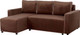 Миниатюра изображения товара Диван угловой Мебельград Некст Стандарт (мора темно-коричневый/мора бежевый)