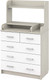 Миниатюра изображения товара Комод пеленальный Атон Сириус-2 Полка 805 ЛДСП (шимо светлый/белый)
