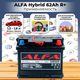 Миниатюра изображения товара Автомобильный аккумулятор ALFA battery Hybrid R (62 А/ч)