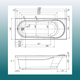 Миниатюра изображения товара Ванна акриловая Ventospa Aqua 170x70 (с каркасом и экраном)
