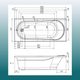 Миниатюра изображения товара Ванна акриловая Ventospa Aqua 170x75 (с каркасом и экраном)