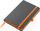 Миниатюра изображения товара Записная книжка Easy Gifts Rostock / 341110 (черный/оранжевый)