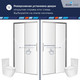 Миниатюра изображения товара Душевая дверь RGW LE-12B / 34121211-14 (черный/прозрачное стекло)