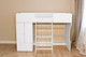 Миниатюра изображения товара Кровать-чердак детская Можга Капризун 1 со шкафом / Р445 (белый)