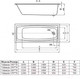 Миниатюра изображения товара Ванна акриловая Alba Spa Valencia 150x70