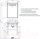 Миниатюра изображения товара Тумба под умывальник Акватон Стоун 60 (1A231401SXC80)