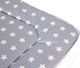 Миниатюра изображения товара Пеленальный матрас Polini Kids Звезды мягкий 77x72 (белый/серый)