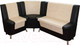 Миниатюра изображения товара Уголок кухонный мягкий Компас-мебель КС-034 (молочный/черный)