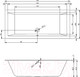 Миниатюра изображения товара Ванна акриловая Riho Lugo 180x80 / BT02005 (с ножками)