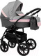 Миниатюра изображения товара Детская универсальная коляска Alis Alvaro 2 в 1 (Al 03 темно-серый/светло-серый/розовая кожа)