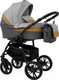 Миниатюра изображения товара Детская универсальная коляска Alis Alvaro 2 в 1 (Al 05, темно-серый/светло-серый/рыжая кожа)