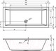 Миниатюра изображения товара Ванна акриловая Riho Lusso 180x80 / BA98005 (с ножками)