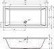 Миниатюра изображения товара Ванна акриловая Riho Lusso 190x90 / BA99005 (с ножками)