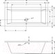 Миниатюра изображения товара Ванна акриловая Riho Lusso 160 / BA57005 (с ножками и экраном)