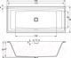 Миниатюра изображения товара Ванна акриловая Riho Still Square 180 / BR01005 (с ножками)