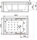 Миниатюра изображения товара Ванна акриловая Gemy G9061 K L 181x121 (с гидромассажем)