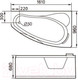 Миниатюра изображения товара Ванна акриловая Gemy G9046 B R 161x96 (с гидромассажем)