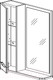Миниатюра изображения товара Шкаф с зеркалом для ванной СанитаМебель Сизаль 14.600 (левый)