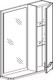 Миниатюра изображения товара Шкаф с зеркалом для ванной СанитаМебель Сизаль 14.600 (правый)