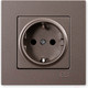 Миниатюра изображения товара Розетка Gunsan Eqona 01403500-152115 (антрацит)