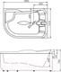 Миниатюра изображения товара Ванна акриловая Gemy G9083 B R 180x121 (с гидромассажем)