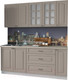 Миниатюра изображения товара Кухонный гарнитур Интерлиния Мила Деко 1.9 Б (луна/травертин серый)