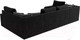 Миниатюра изображения товара Диван П-образный Лига Диванов Николь 105 / 102985 (велюр, черный)