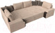 Миниатюра изображения товара Диван П-образный Лига Диванов Николь 105 / 102978 (велюр, бежевый)
