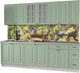 Миниатюра изображения товара Кухонный гарнитур Интерлиния Мила Деко 2.5 Б (мята/травертин серый)