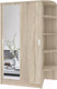Миниатюра изображения товара Шкаф-купе Кортекс-мебель Лагуна ШК04-01 (дуб сонома, правая консоль)