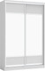Миниатюра изображения товара Шкаф-купе Кортекс-мебель Сенатор ШК10-45 Геометрия с зеркалом (белый)