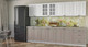 Миниатюра изображения товара Кухонный гарнитур Интерлиния Мила Деко 3.0 А (белый/луна/травертин серый)