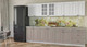 Миниатюра изображения товара Кухонный гарнитур Интерлиния Мила Деко 3.0 Б (белый/луна/травертин серый)
