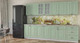 Миниатюра изображения товара Кухонный гарнитур Интерлиния Мила Деко 3.0 Б (мята/травертин серый)